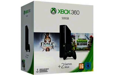 Xbox 360 500GB Console with Fable and Plants v Zombies